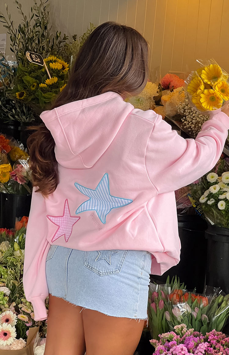 Sudadera rosa Oversize Star