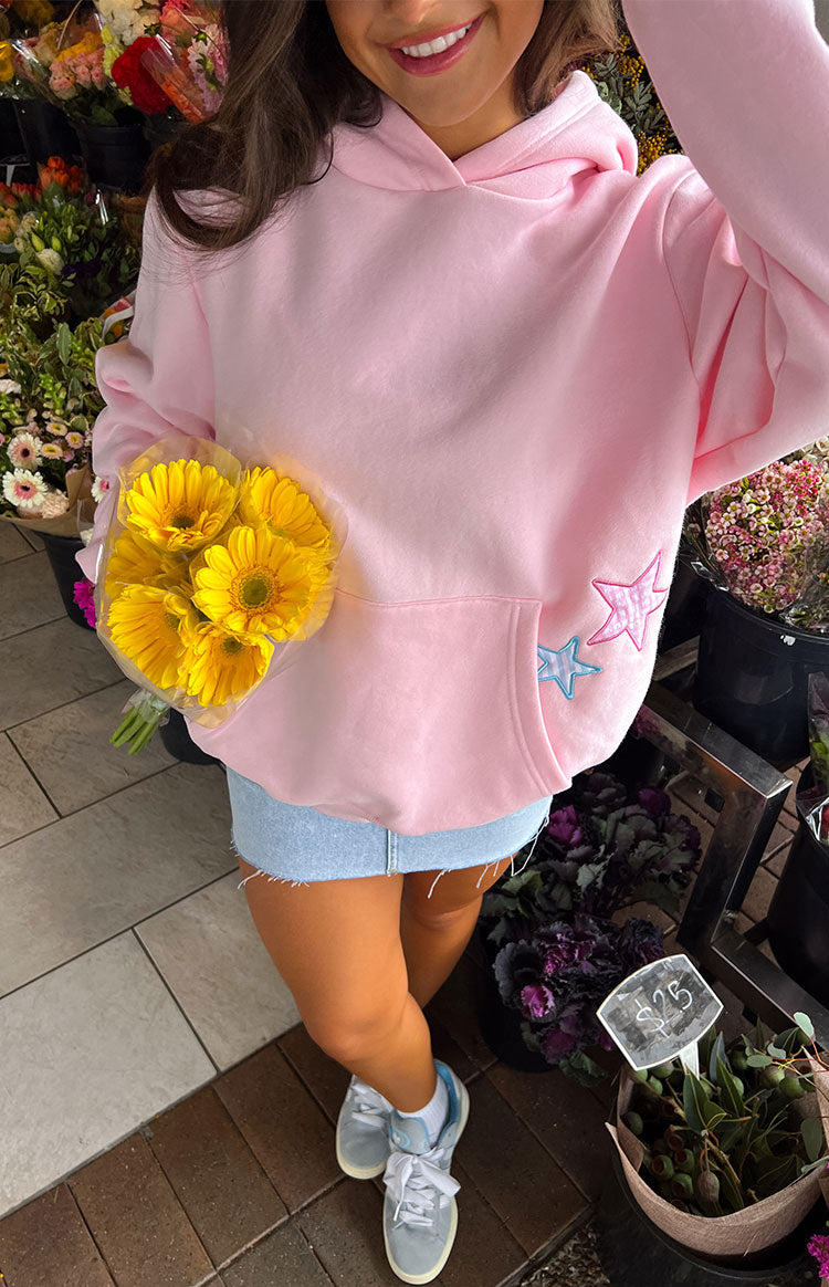 Sudadera rosa Oversize Star