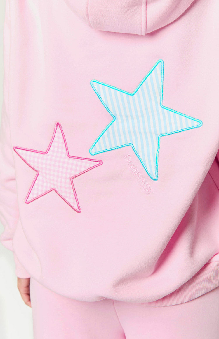 Sudadera rosa Oversize Star
