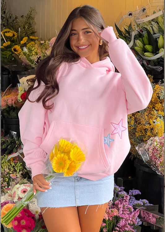 Sudadera rosa Oversize Star
