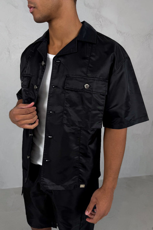 Camisa oversize | Nailon de corte cuadrado