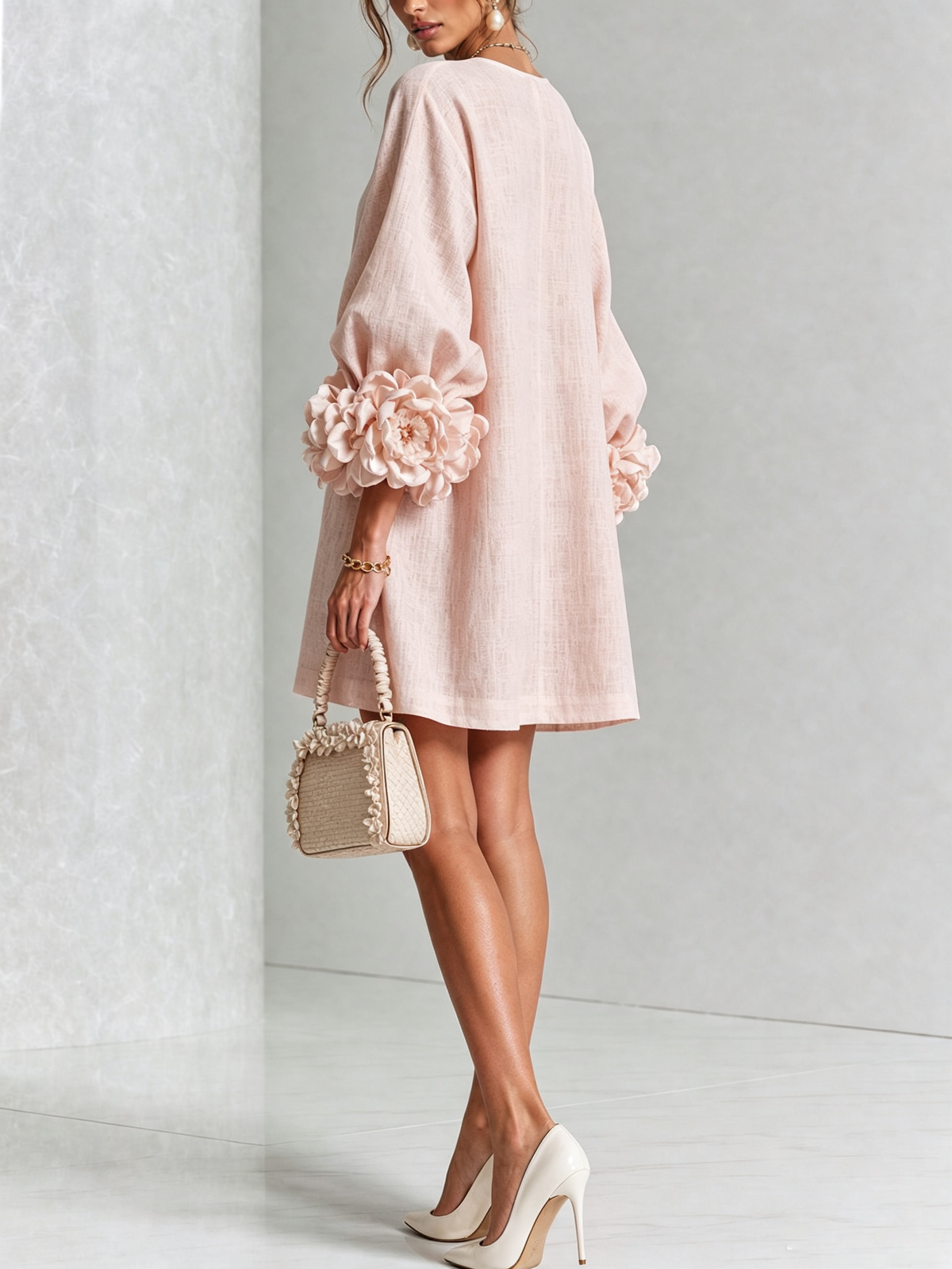 Bella | Vestido Romántico Mini Floral con Botones